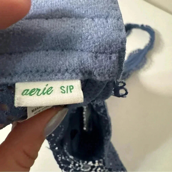 Aerie navy halter neck lace  bralette S - Picture 4 of 4